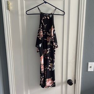 Floral Halter Midi Dress